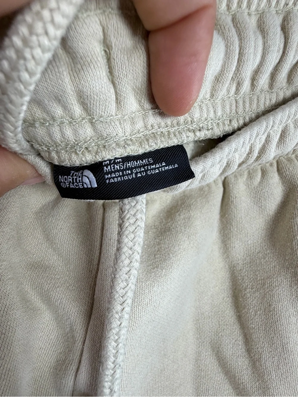 The North Face Box NSE Fleece Shorts Men’s Small Beige Khaki Drawstring Logo